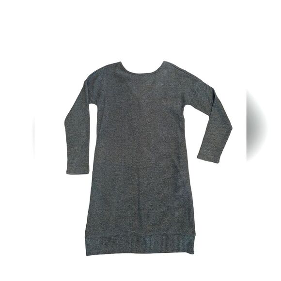 🛍️GREEN RIBBED LONG SLEEVE DRESS SIZE SMALL - Picture 1 of 5